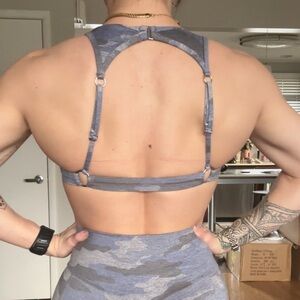 Bombshell Sportswear Camouflage Bra - Blue/Gray